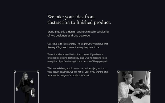 Dreng Studio website 2
