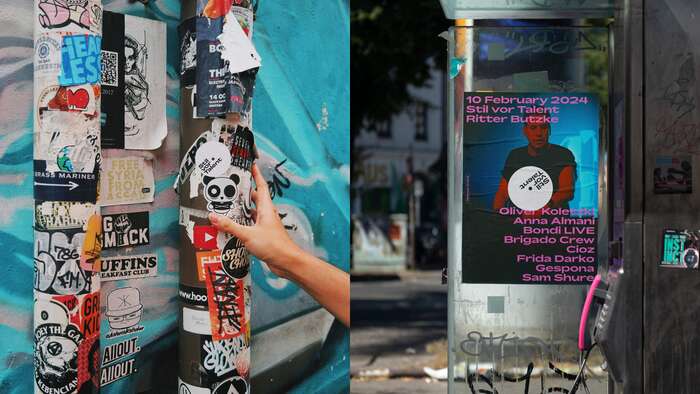 Stickers and poster