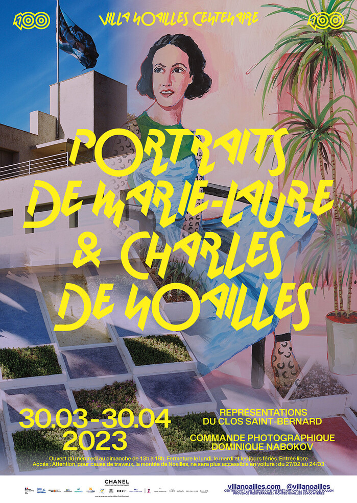 Poster for an exhibition of portraits by Marie-Laure &amp; Chales de Noailles, held in spring 2023 as part of the centenary.