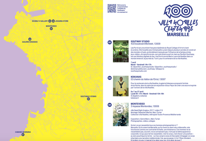 Map and program for the events in Marseille
