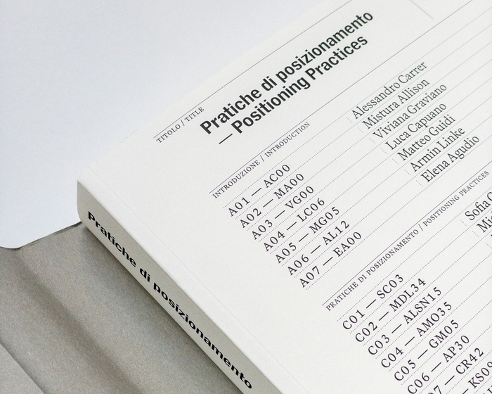 Pratiche di posizionamento – Positioning practices 3