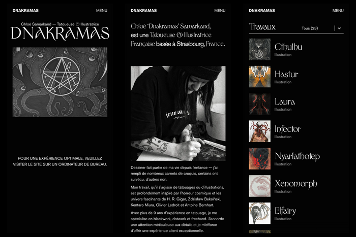 Dnakramas portfolio website 9