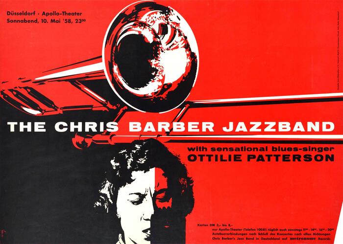 The Chris Barber Jazz Band at Apollo-Theater concert poster