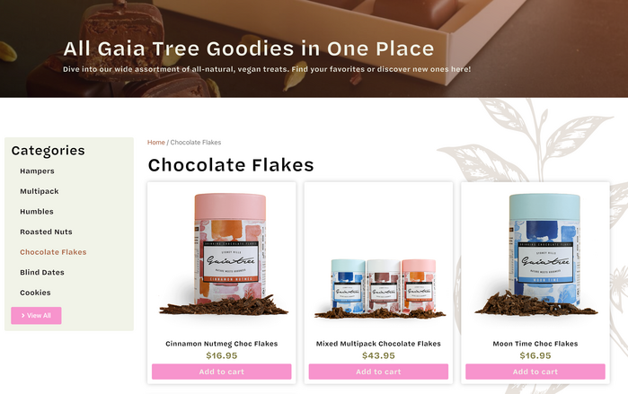 The website complete with shop was designed and built by GemWeb.