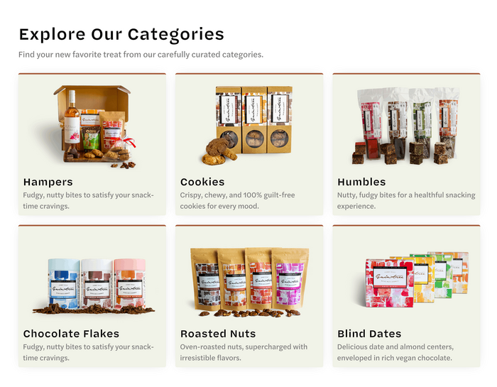 Gaia Tree’s range of products inlude hampers, cookies, chocolate flakes, and more.