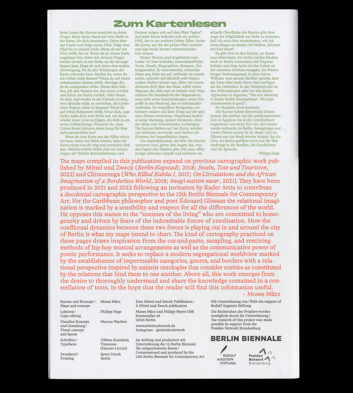 Karten zur Kreolisierung der Welt and The Marvelous Arithmetics of Proximity oder Decolonial Reading Notes (Out of Berlin) 7