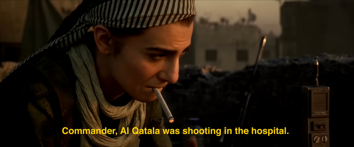 Helvetica used in the earlier cutscenes