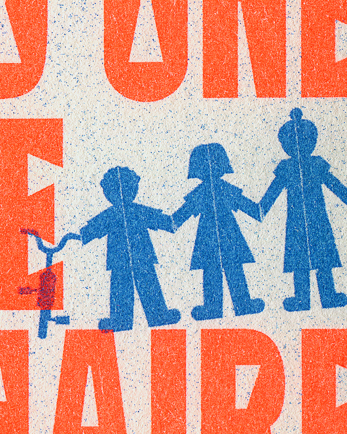 Detail of the Riso print