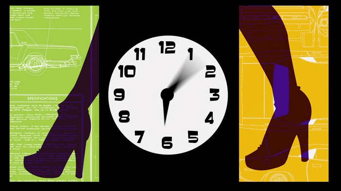  numerals on a clock, as part of the opening sequence