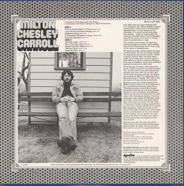 Milton Carroll – Milton Chesley Carroll album art 2