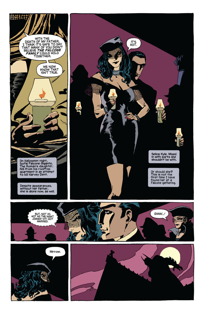 Page 6 of issue #1, showing  in speech bubbles and  in narration boxes (and one atypical speech bubble).