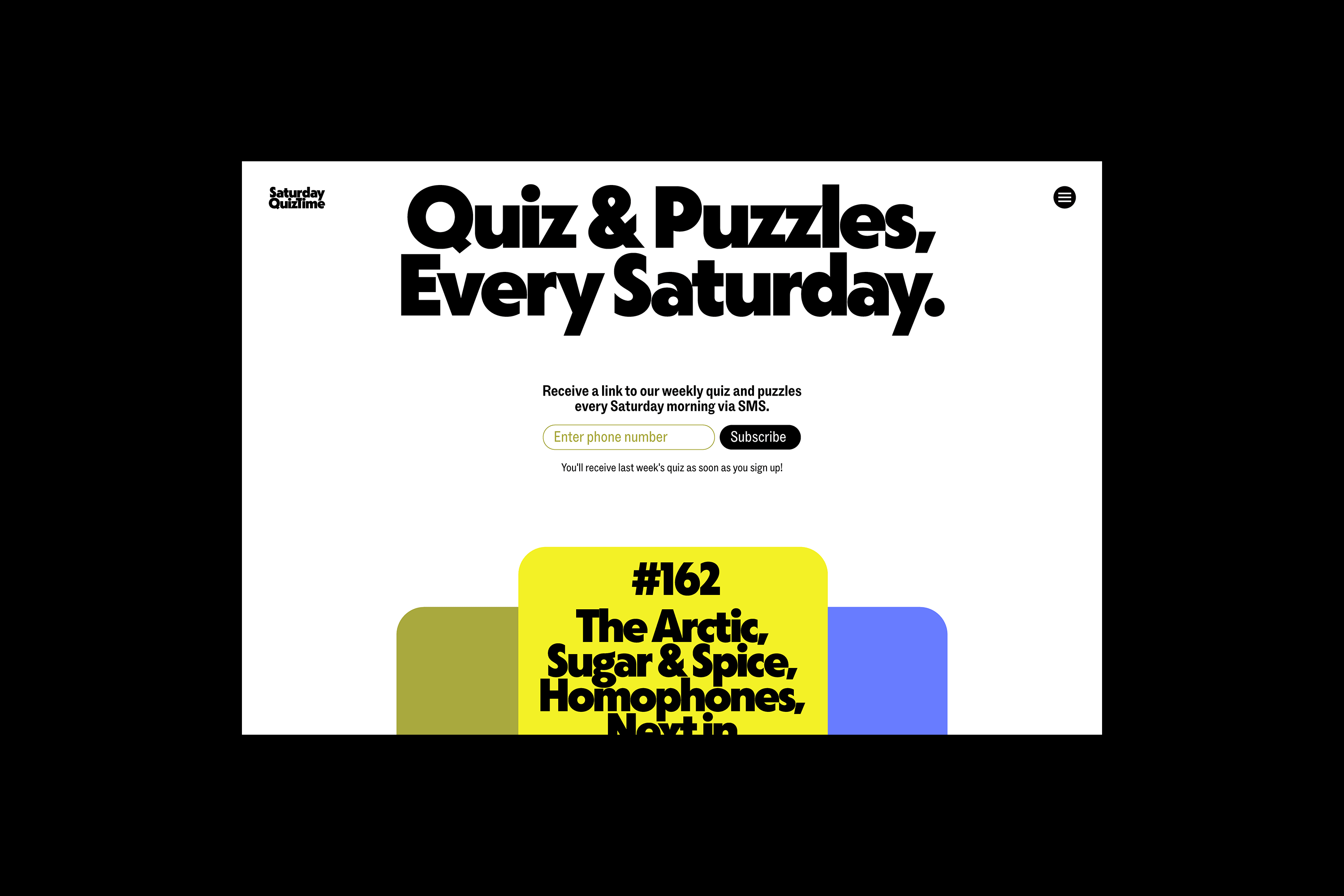 Saturday Quiz Time 6