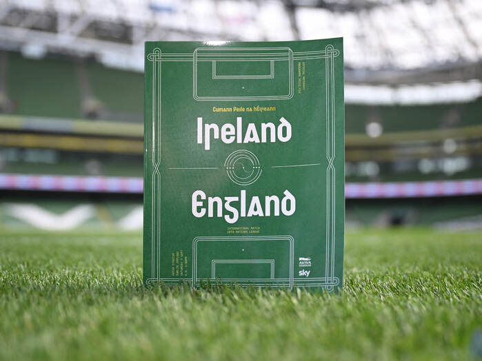 Ireland vs. England football programme cover 2