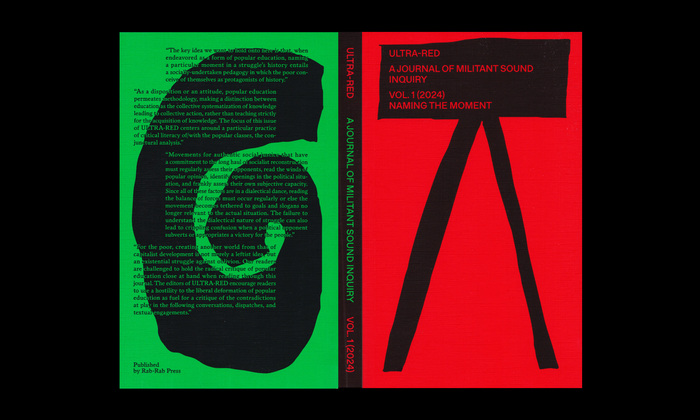 ULTRA-RED: A Journal of Militant Sound Inquiry, Vol.&nbsp;1 1