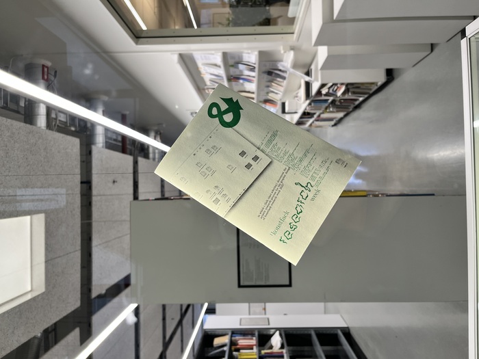 Zine about design process, shown in Konstfack’s library