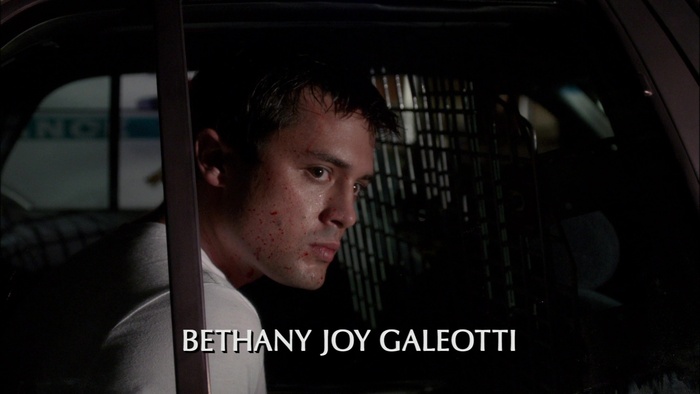 Example of cast credit from season which did not include opening credits.