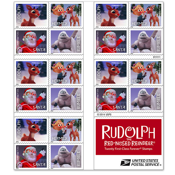 Rudolph the Red-Nosed Reindeer postage stamps 3