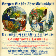 Ad for healing waters from Lauchstädter Brunnen