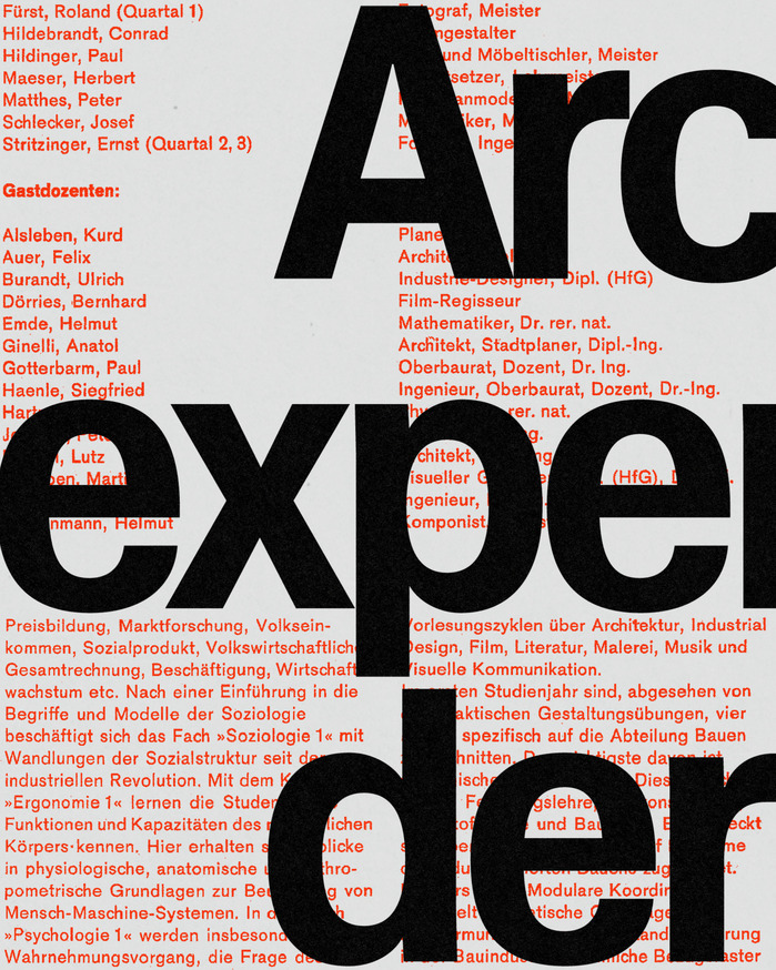 Programmierte Hoffnung. Architekturexperimente an der HfG Ulm folder and invitation 2