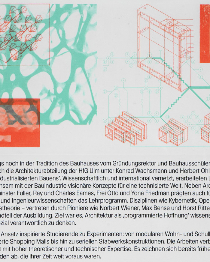 Programmierte Hoffnung. Architekturexperimente an der HfG Ulm folder and invitation 6