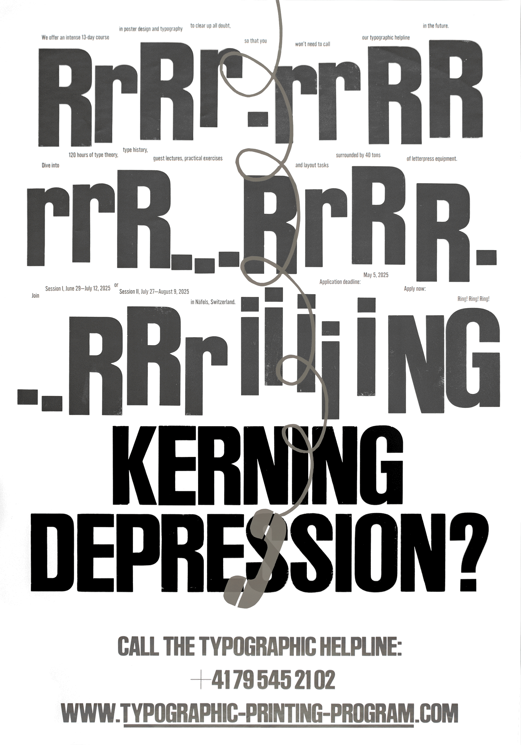 Typographic Helpline poster and animation series 1