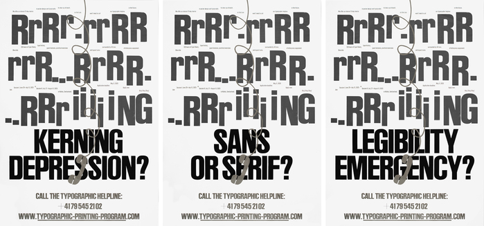 Typographic Helpline poster and animation series 2