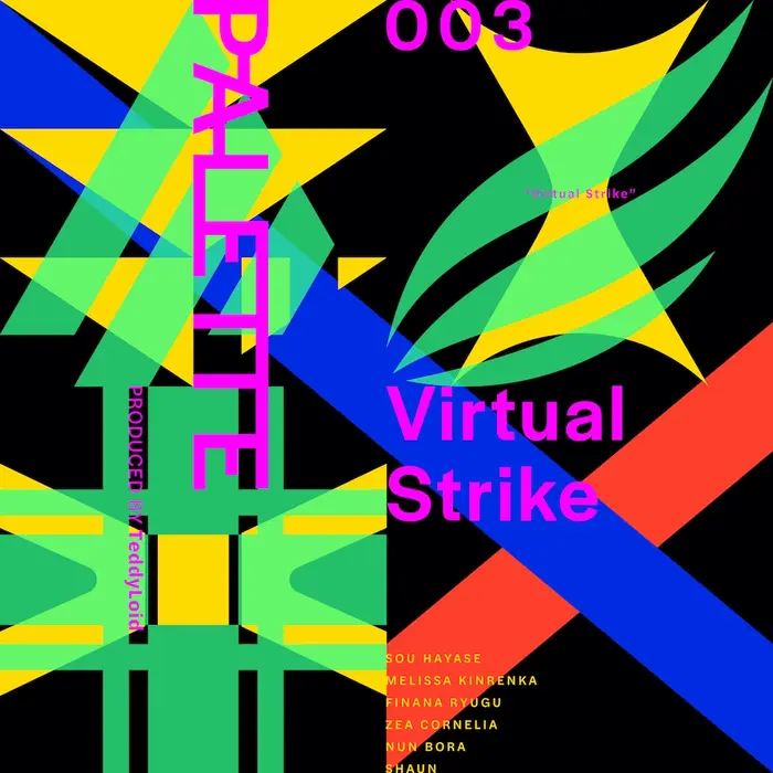 Cover art for “Virtual Strike”, produced by Teddyloid, a J-Pop and electronic music producer