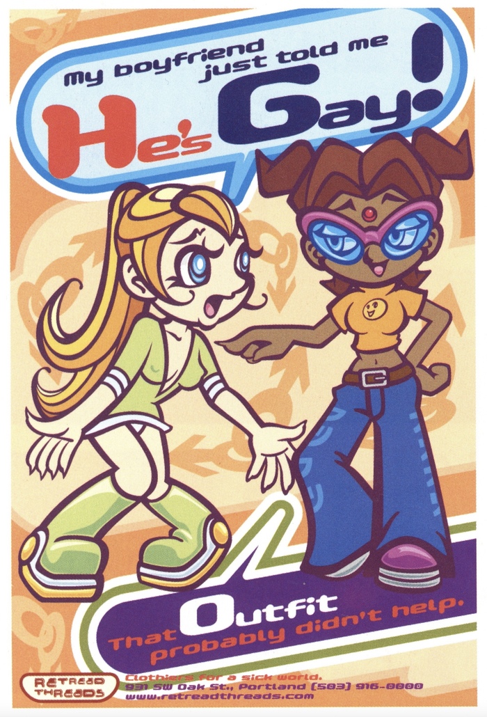 Postcard showing Pop Magic with a modified uppercase H and G