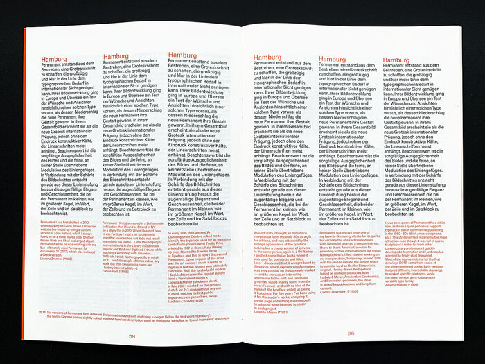 Footnotes issue E: article 19: This spread showcases six digital versions of Permanent drawn by (from left to right): Laurenz Brunner, Fabian Harb, Mathieu Christe, Lorenzo Mason, Connor Davenport, Alberto Malossi.