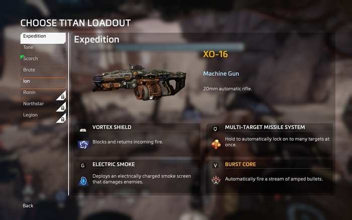 Changing a loadout