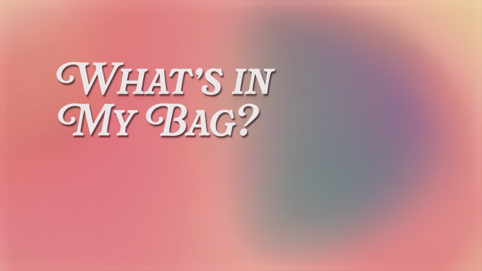 “What’s In My Bag?" title card from Season 2, Episode 6, in Rafaella