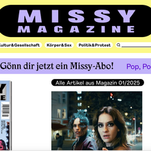 <cite>Missy Magazine</cite> website