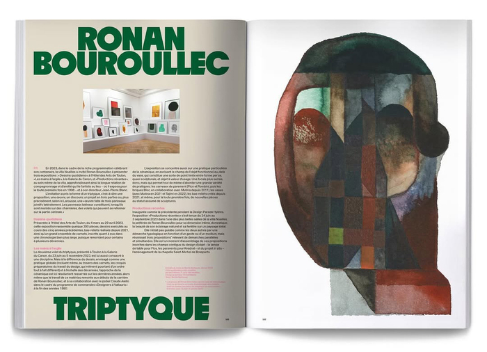 Catalog spread with works by Ronan Bouroullec