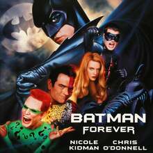 <cite>Batman Forever</cite> movie posters, titles and credits