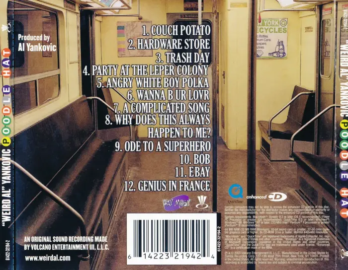 The track listing on the back cover likewise uses Cheltenham. The bold sans is .