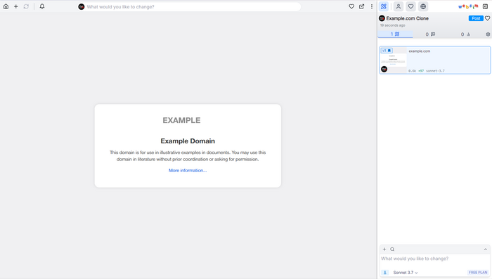 The text in Helvetica belongs to a generated page and is not part of Websim’s UI.