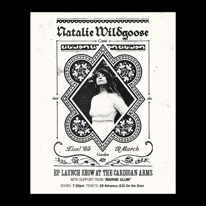 Natalie Wildgoose – Come Into the Garden EP cover and gig posters 2