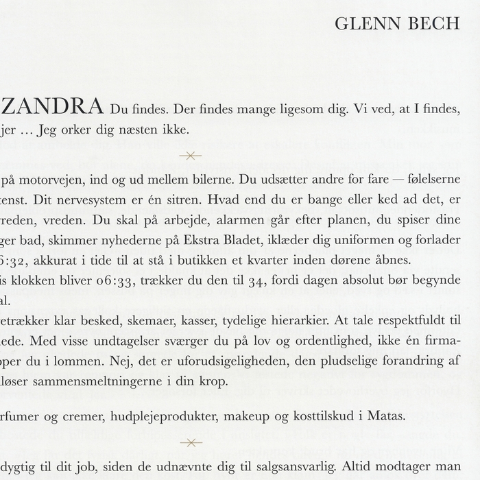 Glenn Bech’s contribution is set in .