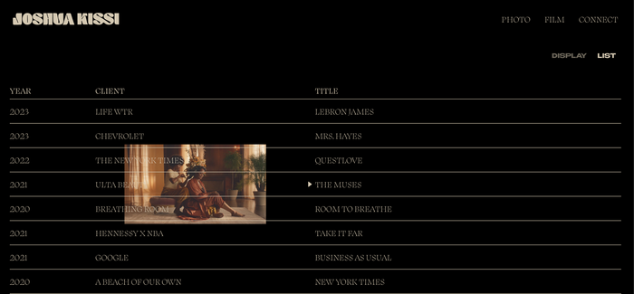 Joshua Kissi identity and website 10