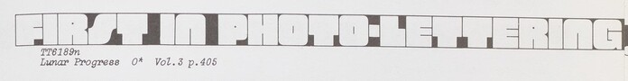 Lunar Progress as shown in the One-Line Manual of Styles from 1971