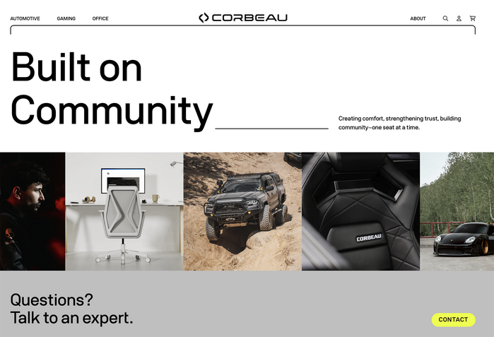 Corbeau USA website 2