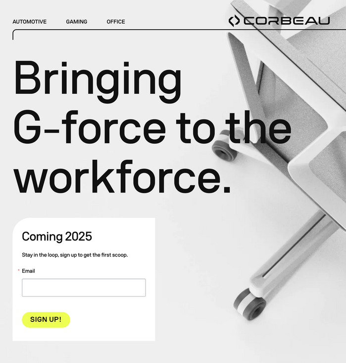 Corbeau USA website 1