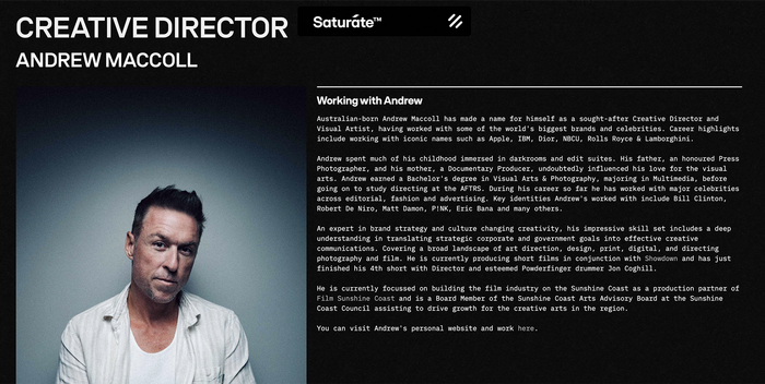 Saturate logo and website 3