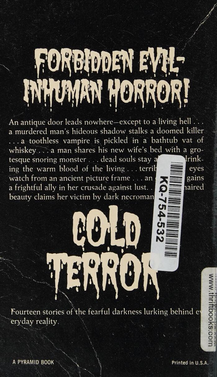 Cold Terror, back cover