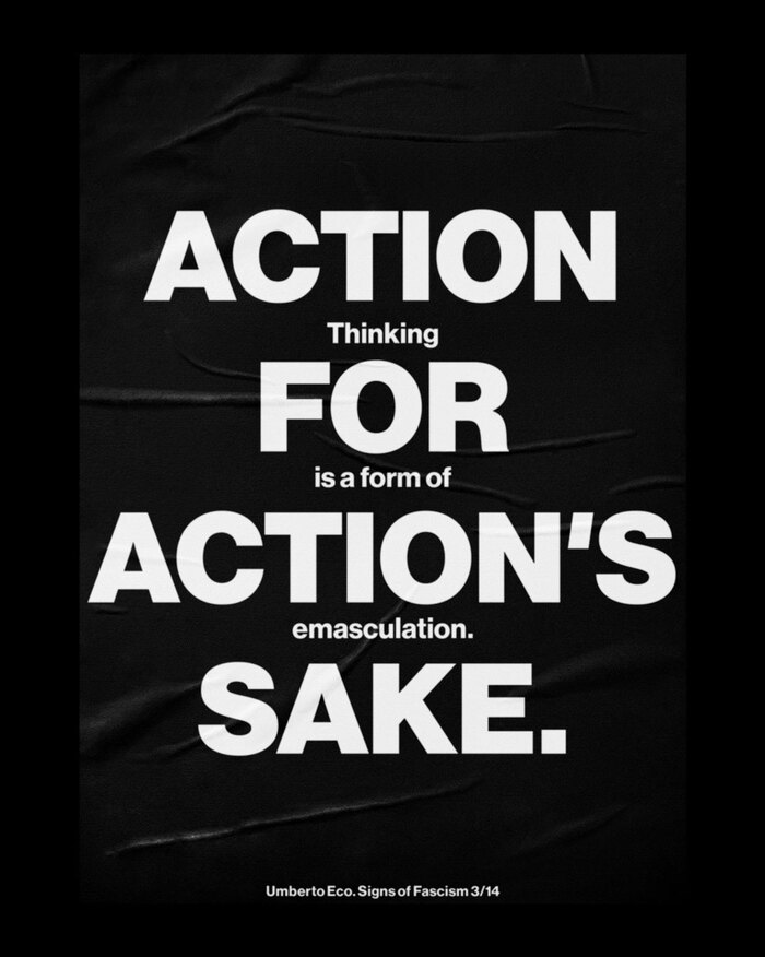 3/14 – Action for action’s sake