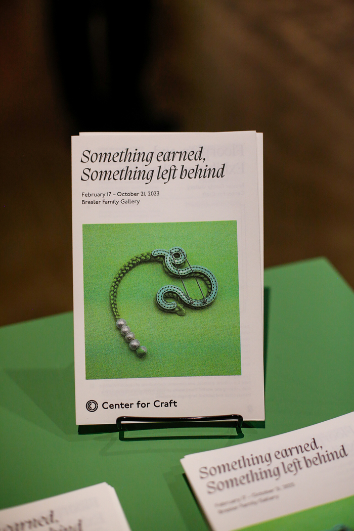 Something earned, Something left behind exhibition at Center for Craft 7