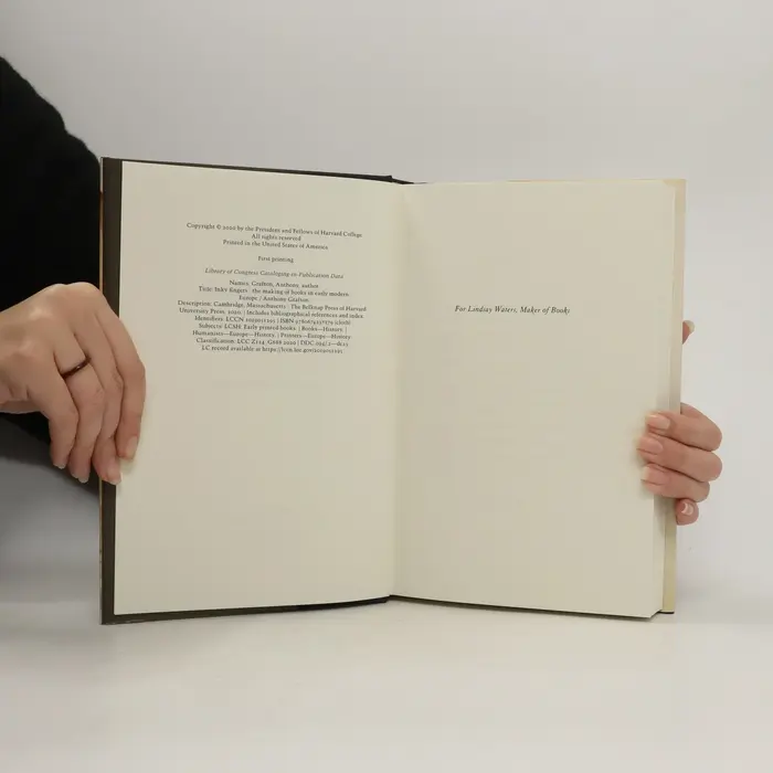 Copyright page set in Trump-Mediäval, and the dedication set in Granjon Italic