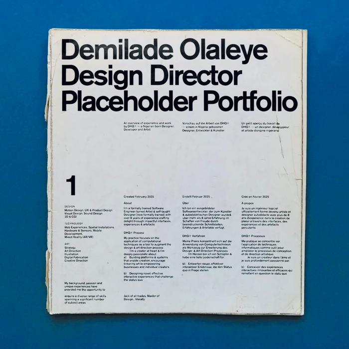 DHQ® Placeholder Portfolio website 1