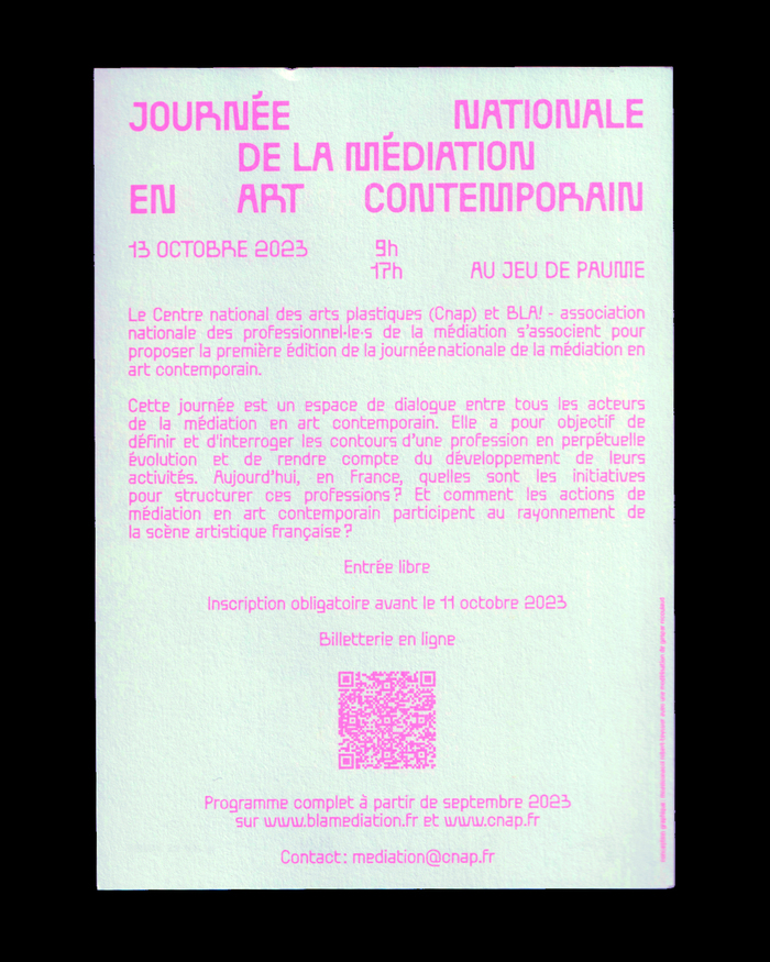 Journée Nationale de la Médiation en Art Contemporain 2023 2