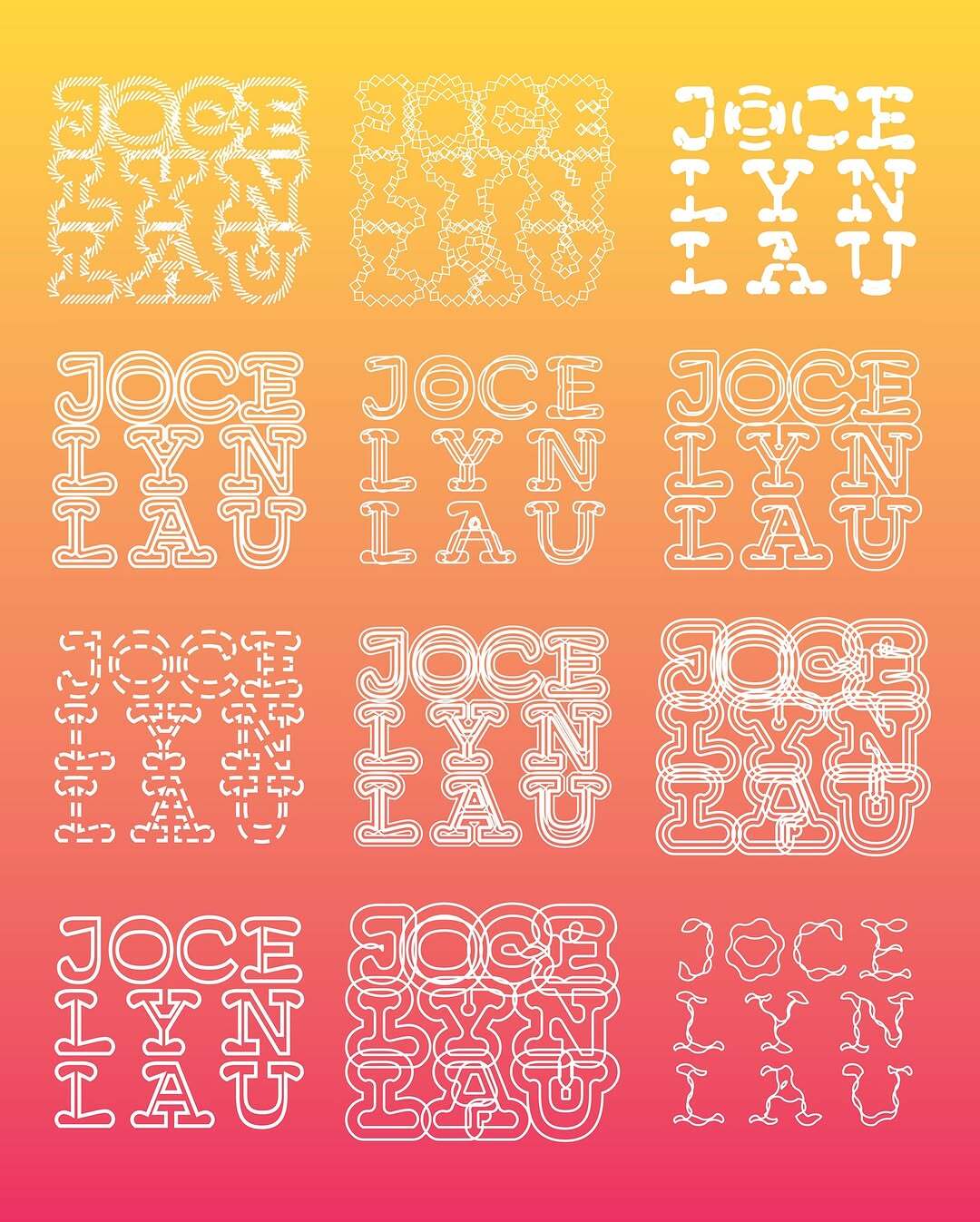 Jocelyn Lau visual identity - Fonts In Use